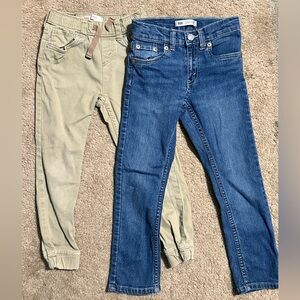 Levi Strauss & Co Kids' Denim and Khaki Pants Set